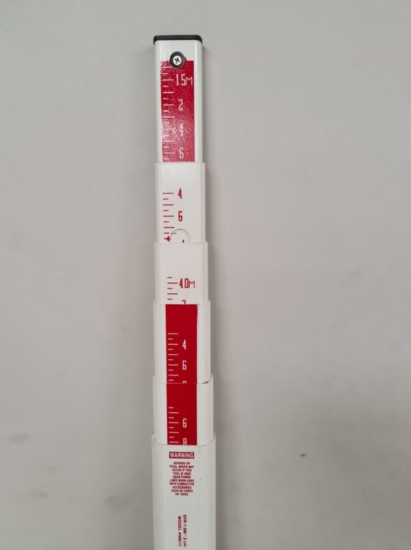 Fiberglass - 7.6m 1/2cm Metric Level Rod - Image 6