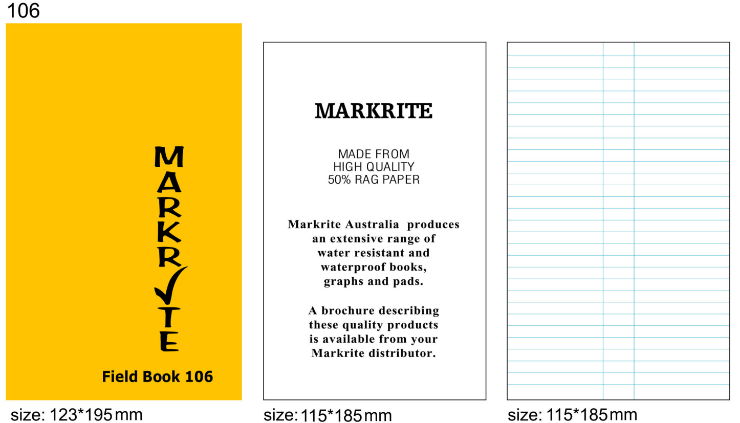 Markrite BKS106R Ruled Field Book