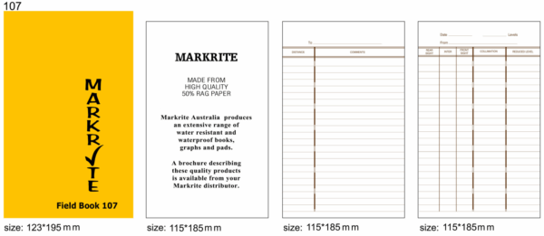 Markrite Level Book FB107R 115x185mm - Image 3