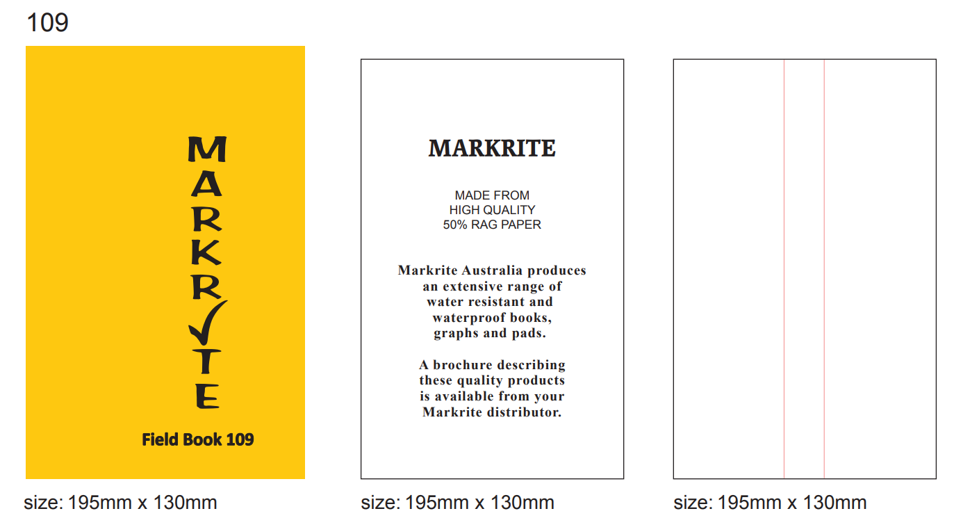 Markrite BKS109R Ruled Field Book