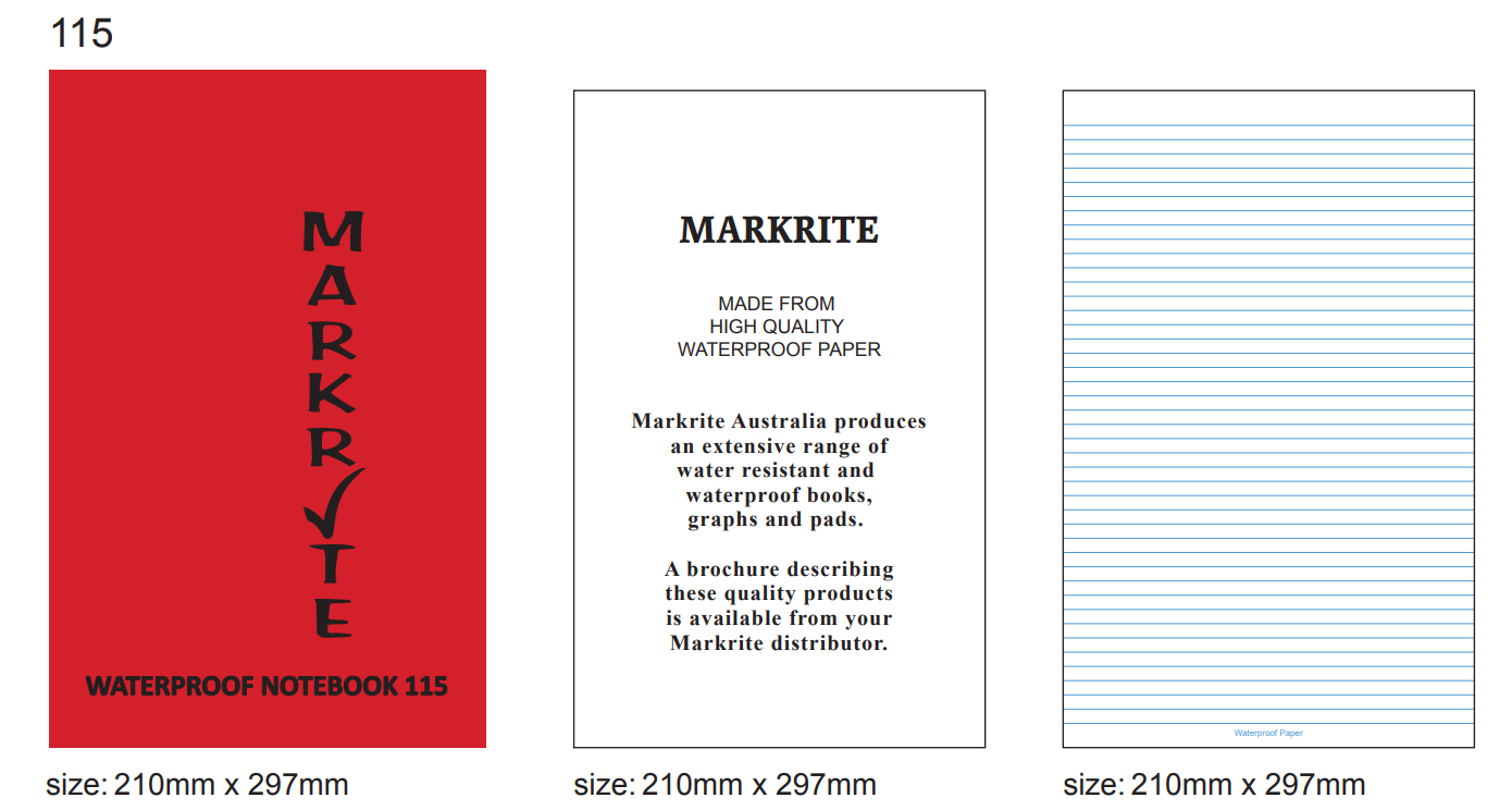 Markrite MKS115 Spiral Bound A4 Lined Field Book